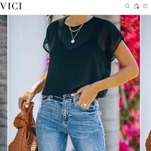 VICI WORK THEN WEEKEND BILLOWED BODYSUIT - BLACK